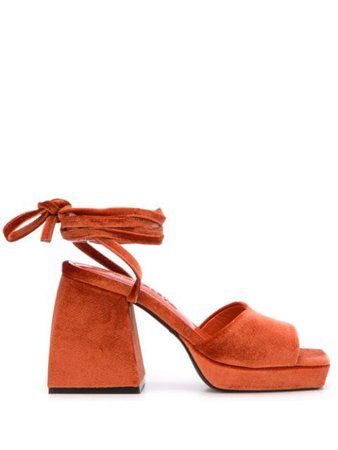 Orange Nodaleto open-toe heel sandals - Farfetch