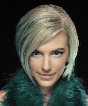 blonde with green highlights - Google Search