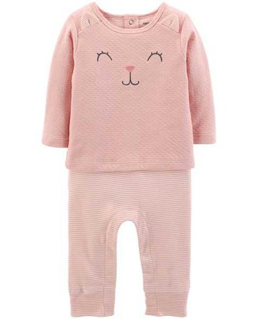 Baby Girl Kitty Coveralls | Carters.com