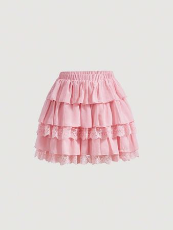 SHEIN MOD Floral Embroidered Mesh Layered Skirt | SHEIN USA