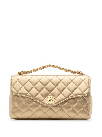Chanel Pre-Owned 1995 CC diamond-quilted bag - FARFETCH