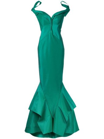 Zac Posen Bardot fishtail gown $11,849 - Shop SS17 Online - Fast Delivery, Price