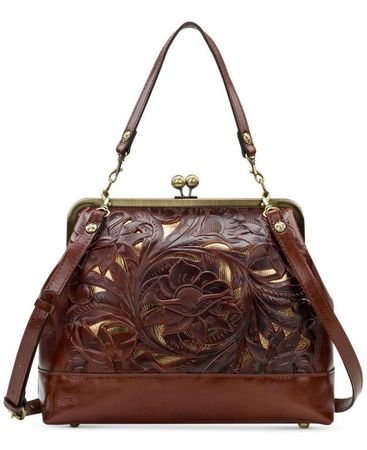 Elsworth | Brown Floral Leather Bag