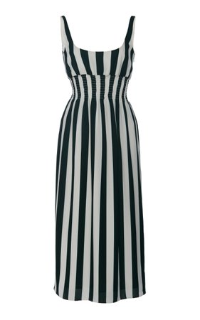 Giovanna Striped Georgette Midi Dress by Emilia Wickstead | Moda Operandi