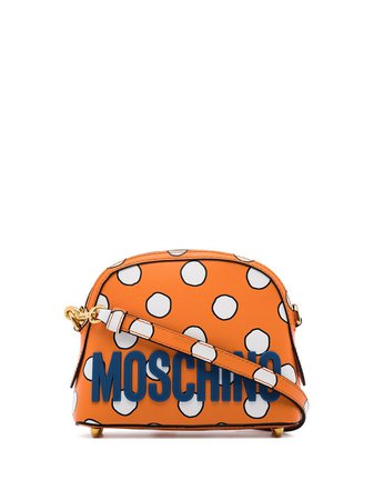 Shop orange & white Moschino mini polka dot leather crossbody bag with Express Delivery - Farfetch