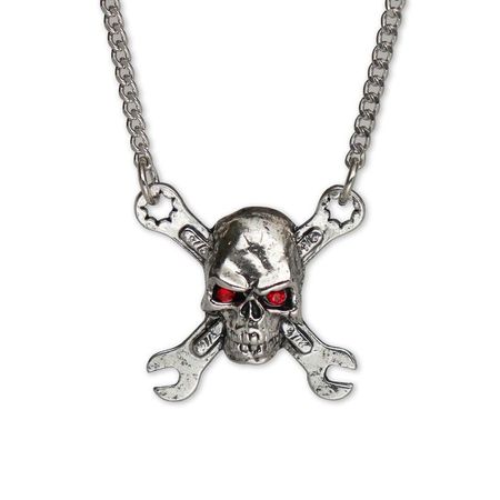 red skull necklace