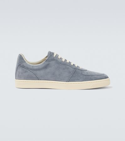 Brunello Cucinelli, Washed suede low-top sneakers