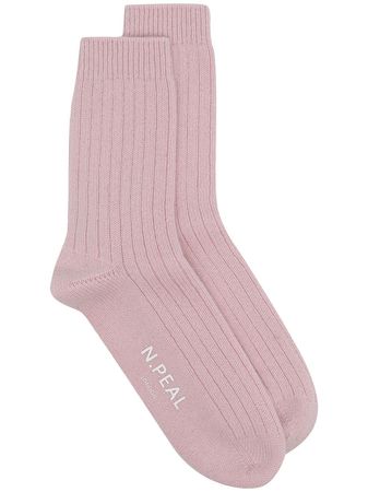 N.Peal Ribbed organic-cashmere Socks - Farfetch