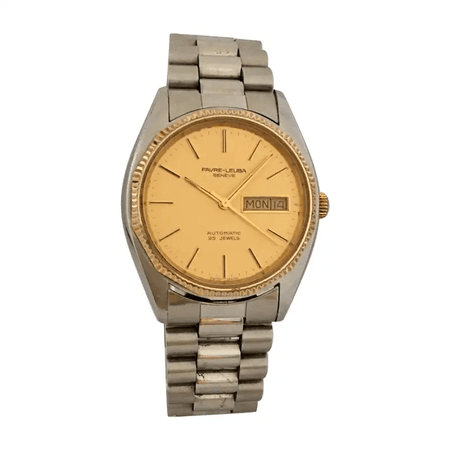 Stainless Steel 1970s Vintage Favre-Leuba 25 Jewels Automatic Watch