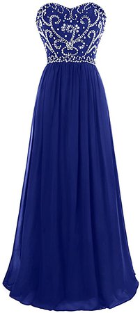 Amazon.com: MsJune Prom Dresses Sweetheart Beaded A Line Lace Up Back Floor Length Evening Dress Black 2: Clothing