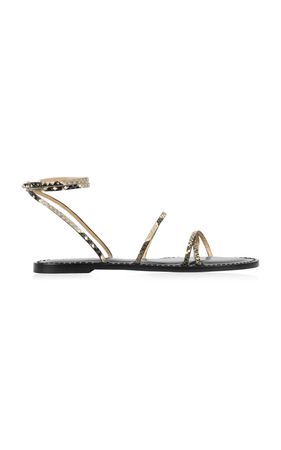 The Constantia Python Leather Sandals By Amanu | Moda Operandi