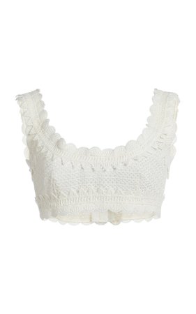 Guipure Crochet Cropped Top By Giambattista Valli | Moda Operandi