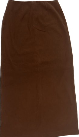 brown maxi a-line skirt