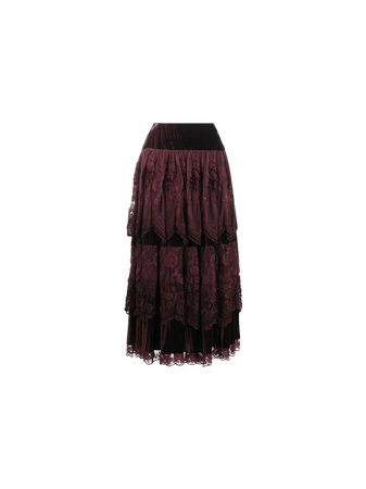 red velvet skirt