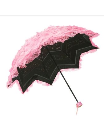 Pink and black gothic umbrella