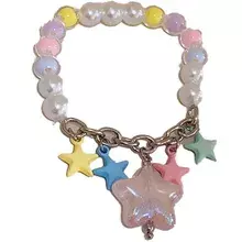 Goth kalung rantai manik-manik akrilik liontin Pentagram bintang warna permen untuk wanita Harajuku lucu Egirl Y2K perhiasan hadiah Aksesori - AliExpress
