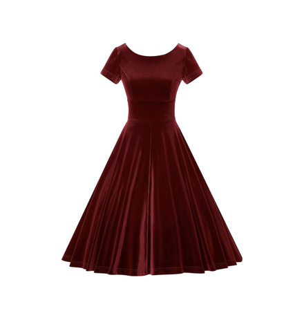 vintage velvet swing dress