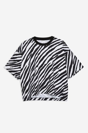 Zebra Print Boxy T-Shirt - T-Shirts - Clothing - Topshop