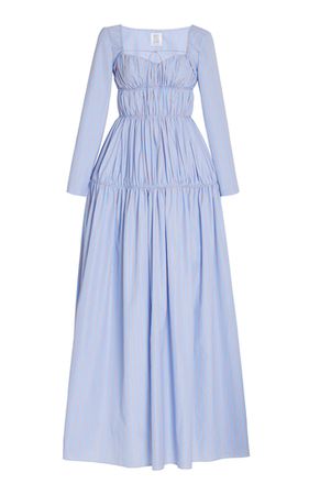 Cheshire Ruched Cotton Maxi Dress And Shrug By Rosie Assoulin | Moda Operandi
