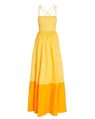 STAUD Brigitte Color-Block Maxi Dress | INTERMIX®