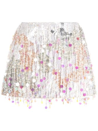 Amen Fringed Sequinned Mini Skirt - Farfetch