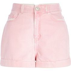 pink jean shorts