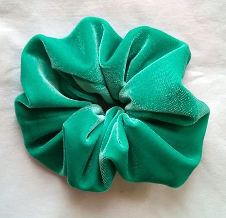 Amazon.com : Seafoam- Light Green Velvet Hair Scrunchy - Made in the USA : Beauty & Personal Care