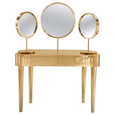 Woman In Paris Vanity Table In Brass By Matteo Cibic