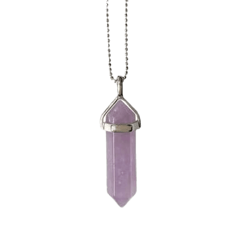 purple crystal necklace
