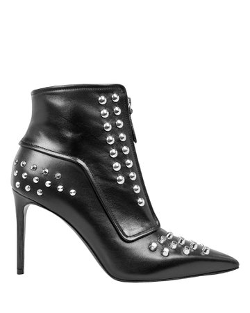 Studded Leather Ankle Boots