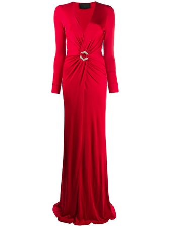 Red Philipp Plein Evening Dress | Farfetch.com