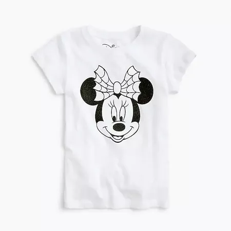 Kids' crewcuts x Disney® sparkly glow-in-the-dark Minnie Mouse T-shirt : Girl tops | J.Crew
