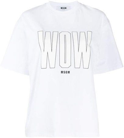 printed 'wow' T-shirt
