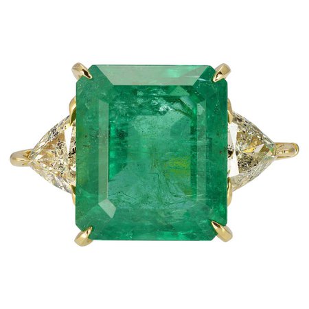 10 Carat Custom Zambian Emerald Ring