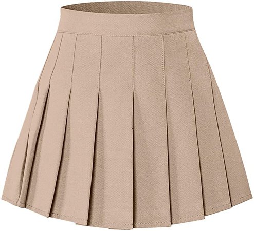 Amazon.com: Women's Skirt, High Waist Drawstring Pleated Skater Tennis High School Uniform A-Line Mini Skirt, Orange, US 2XL : Clothing, Shoes & Jewelry