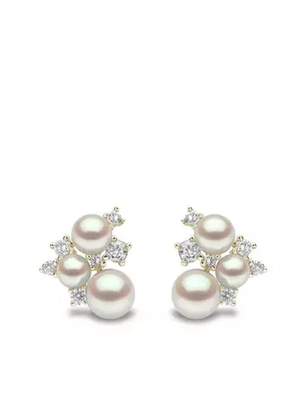 Yoko London 18kt Yellow Gold Trend Freshwater Pearl And Diamond Earrings - Farfetch