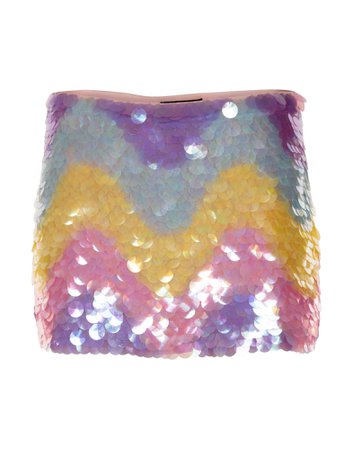AmenStyle – Sequin embroidered rainqow mini-skirt