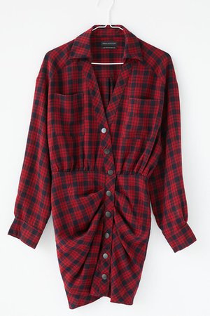 UO Greer Ruched Shirt Dress | Urban Outfitters