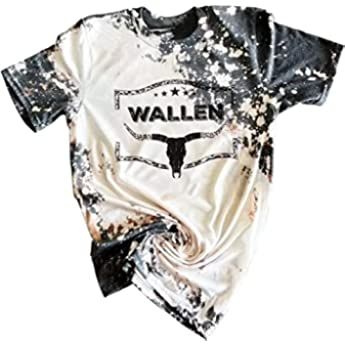 Women's Wallen Last Night We Let Liquor Talk Print V-Neck T-Shirt Wallen Shirt for Women Western Cattle Skull T at Amazon Women’s Clothing store