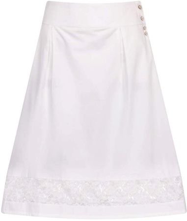 Sophie Cameron Davies White Cotton Skirt