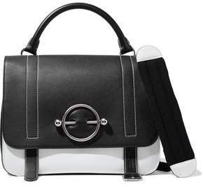 Disc Large Two-tone Leather And Suede Shoulder Bag