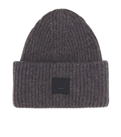 Pansy Face wool-blend beanie