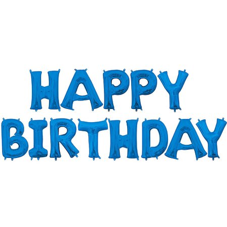 Air-Filled Blue Happy Birthday Balloon Kit | Party City Canada