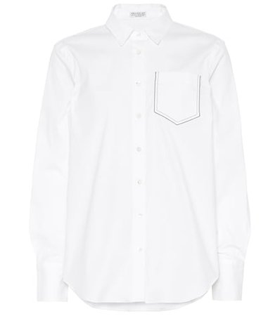 Stretch cotton-blend shirt