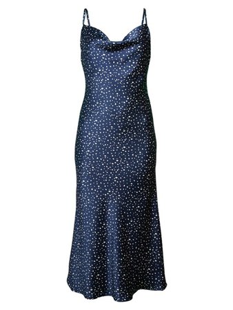Love Ady Printed Cowlneck Satin Slip Dress on SALE | Saks OFF 5TH