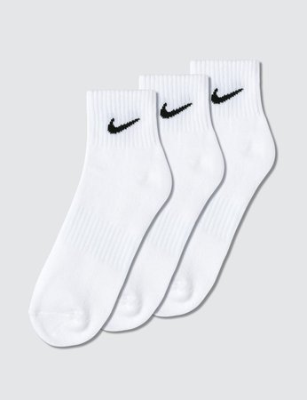 Nike - Nike Everyday Cotton Lightweight Ankle Socks (3 Pairs) | HBX