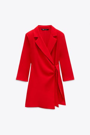 DOUBLE BREASTED BLAZER JUMPSUIT - Red | ZARA United States