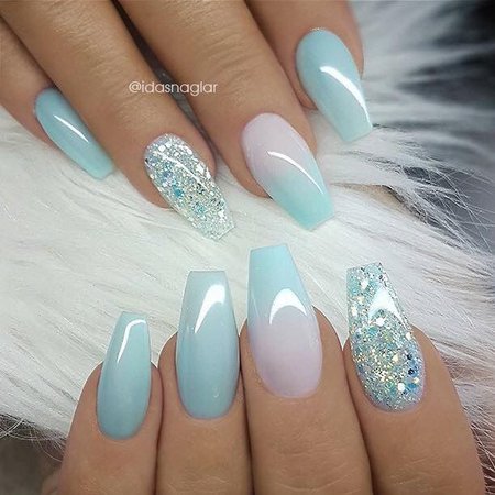 baby blue nails - Google Search
