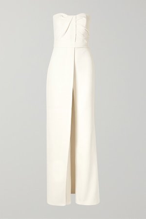 Safiyaa | Layered strapless crepe jumpsuit | NET-A-PORTER.COM