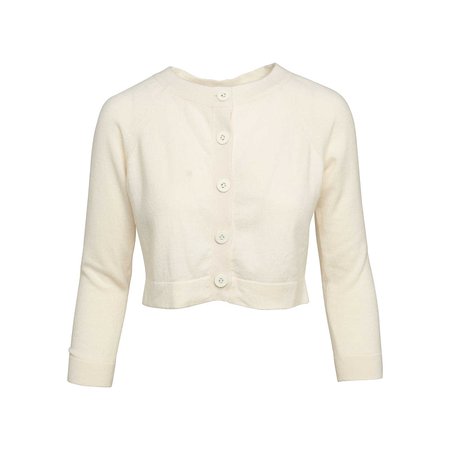 Authentic Second Hand Chanel Cropped Cashmere Cardigan (PSS-990-00361) - THE FIFTH COLLECTION